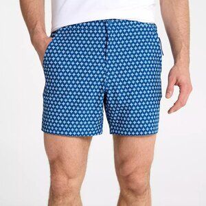 VRST Men's 6" Resort Short, Deep Denim Print, Medium, NWT